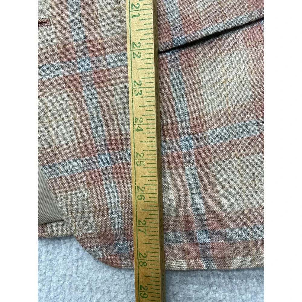 Rogers Peet Blazer Mens Small‎ S37 Plaid Wool Silk Blend Sport Coat